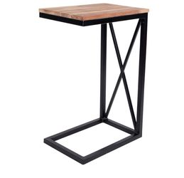 C Table with Natural Wood Finish