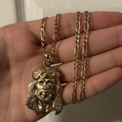 14k Chain With 10k Pendant