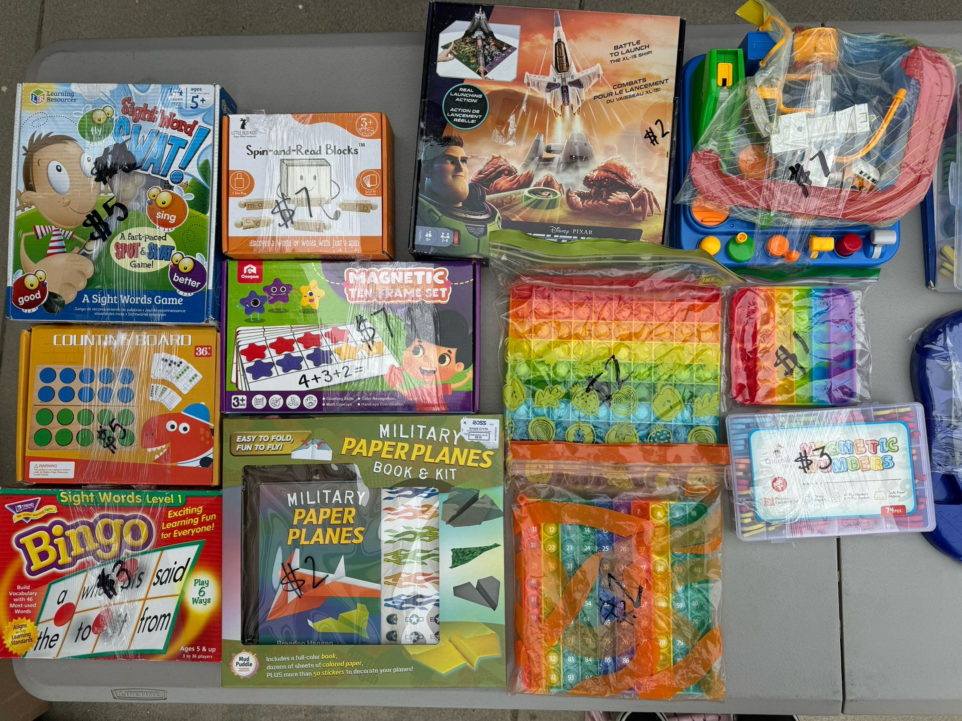 Board Games- Pop Its, Flash Cards,etc.