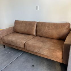 Modern Couch Leather Like Sofa (delivery Available)