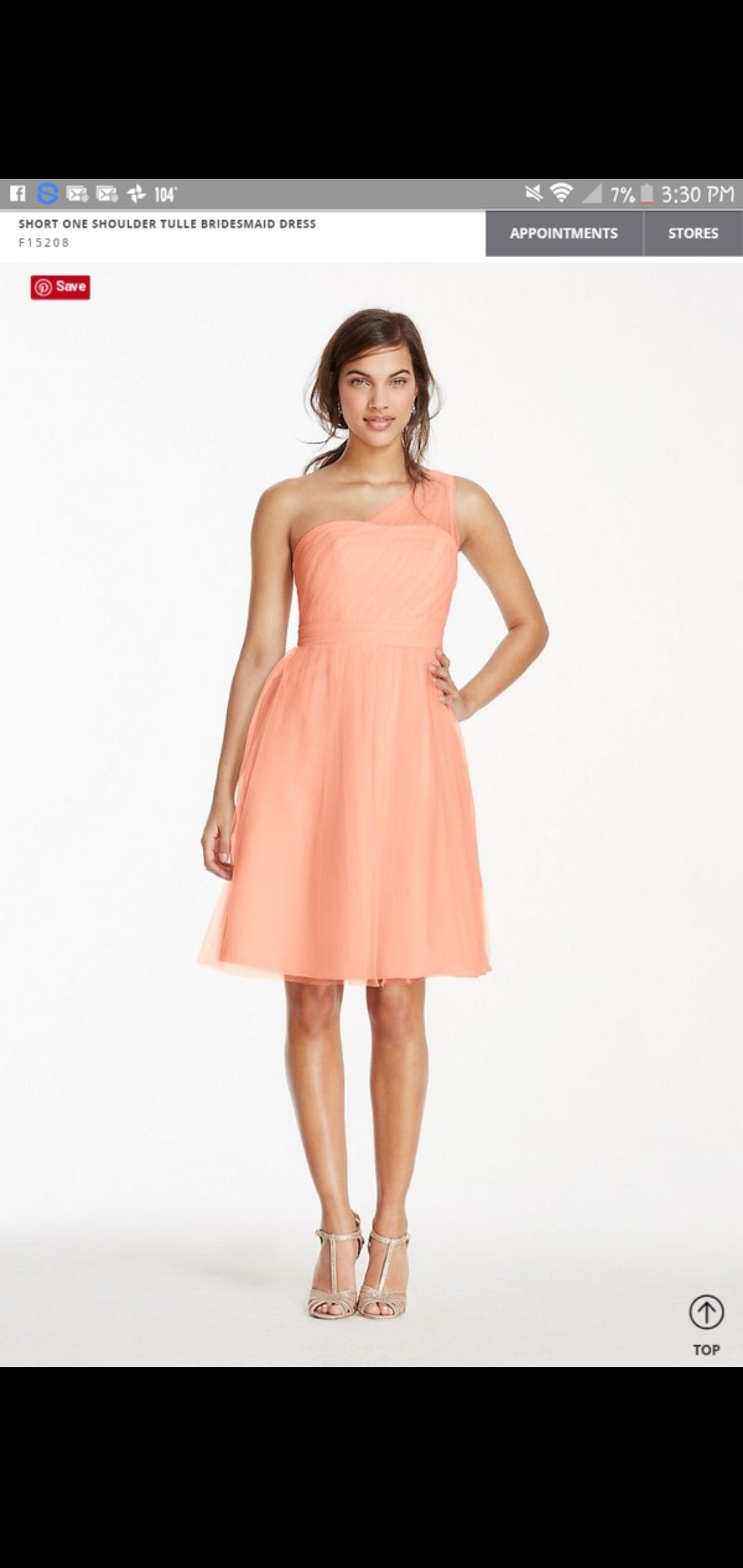 Women's Blush Dress. David's Bridal off the Shoulder Dress