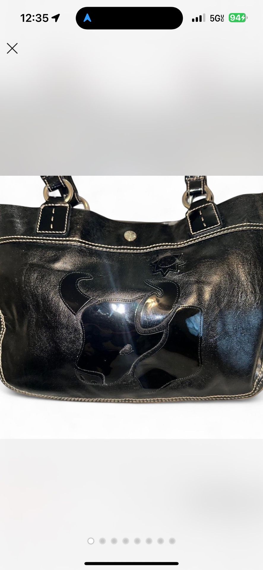 Rare Liz Claiborne Bull Tote