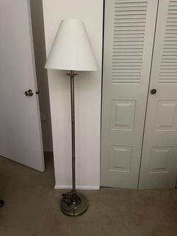 Standing lamp with shade and standard bulb