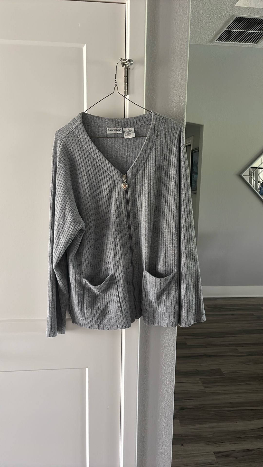 Sweater - Light Gray Ribbed