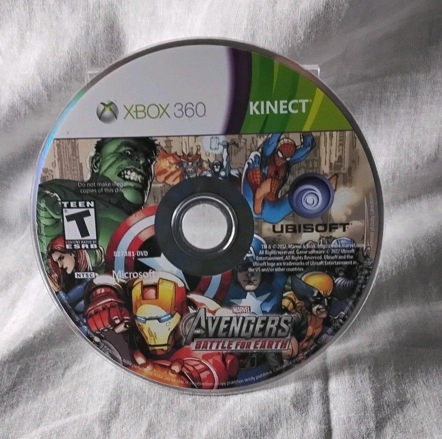 Avengers Battle For Earth Xbox 360 (Disc Only, 2012)