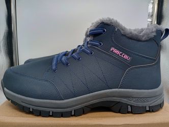 Women's Snow Boots Fur Lined Warm Ankle Boot Waterproof Anti-Slip Size 11.5 Women's