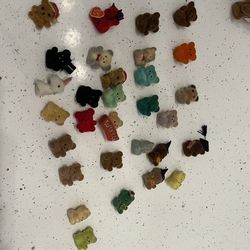Flocked tiny bear lot