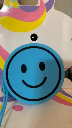 New Smiley face rubber purse 5”