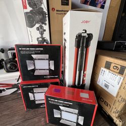 Photography/Videography camera Gear Manfrotto Joby video lights  - wedding - party - events - sports NEW