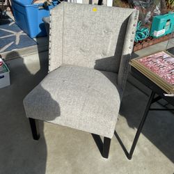 Accent Chair Twill Studded 