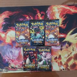 Shining Fates & Hidden Fates Booster Pack Pokemon Lot