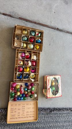 Vintage Christmas glass ornaments