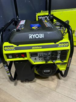 Rioby 8125/6500-Watt Gas Powered Portable Generator With CO Detect Shutdown Sensor For Storms and Jobsites