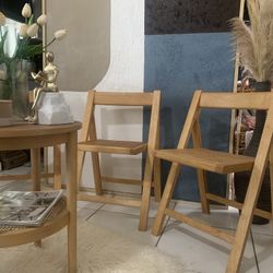 Boho Ratan Folding Chairs Set Of 3 