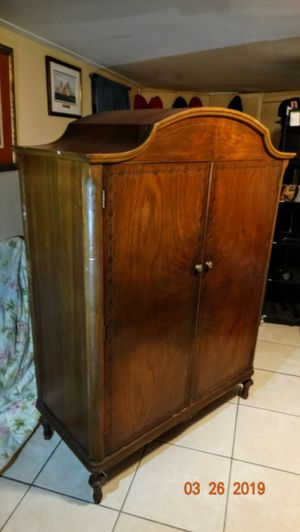 Antique Armoire Closet Wardrobe By Athens Furniture Company Est