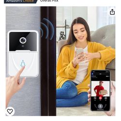 Smart Wireless Remote Video Doorbell with Chime, Home Intercom HD