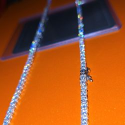 New 20 And 24" 3mm Tennis Chains- Solid .925 Silver w/ rhodium Finish And Moissonite Stones 