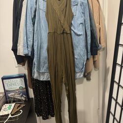 Women Olive Green Jumpsuit. Size S