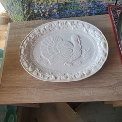 Large Turkey Serving Oval Platter 