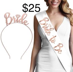 Bride to be Sash & Headband