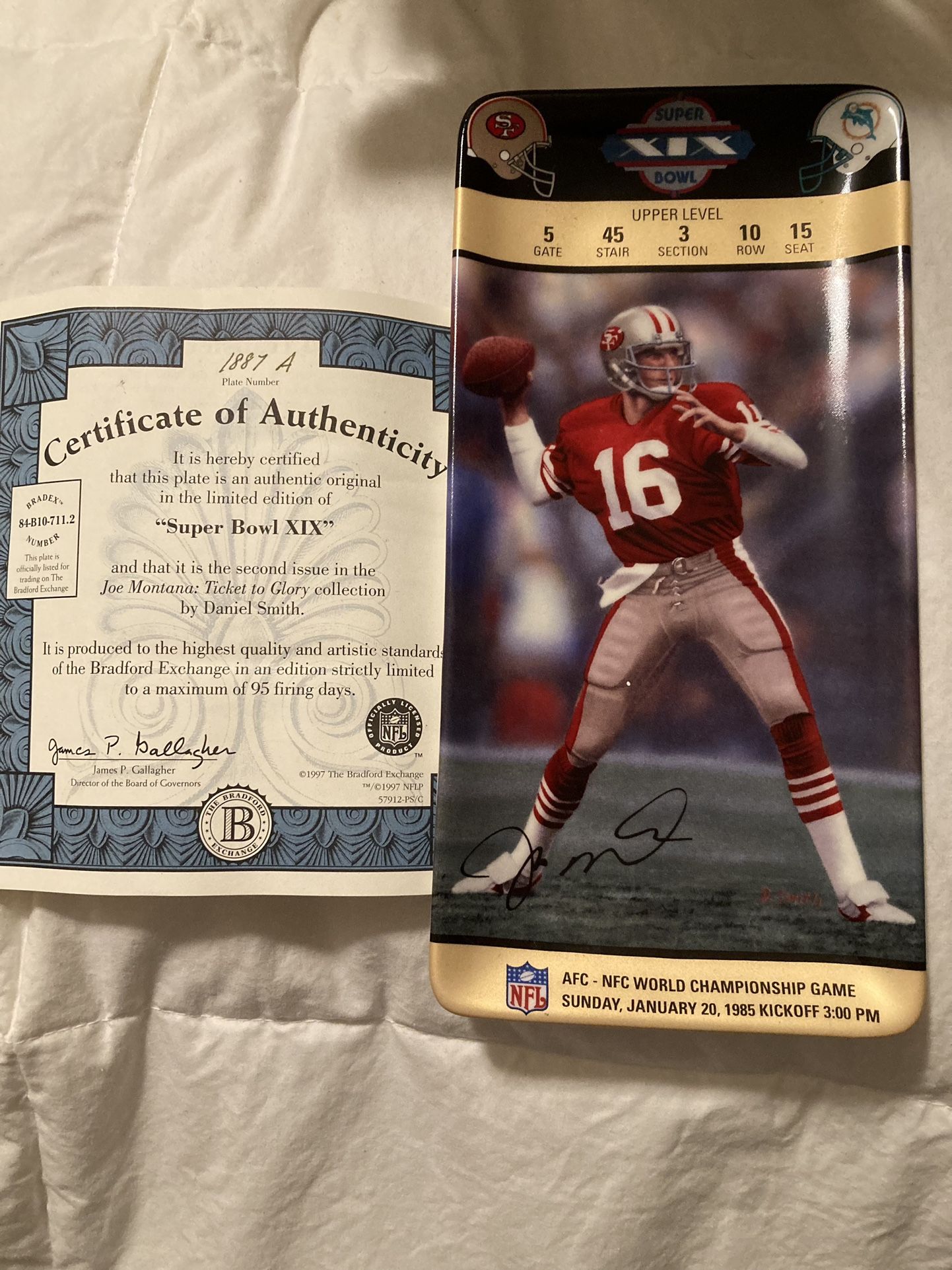 Joe Montana Second Issue  In Ticket To Glory