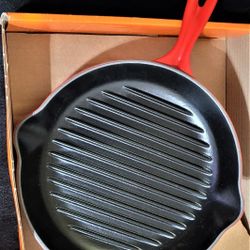 Le Creuset - Cast Iron Enamel Round Skillet Grill