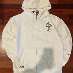 Chrome Hearts White Zip Up Hoodie