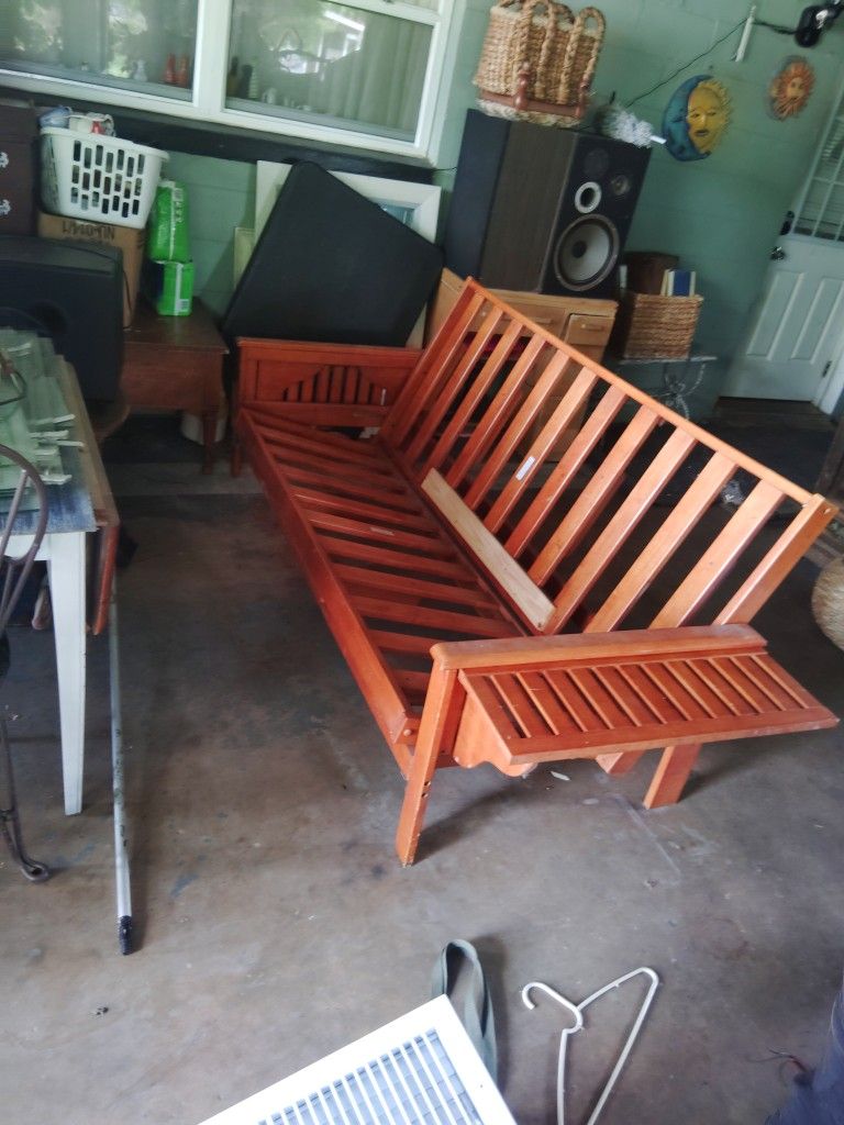 Futon Couch All Wood Very Nice
