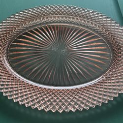 Pink Depression Glass Serving Dish