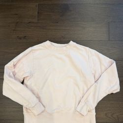 MATE the Label Pale Pink Shrunken Crewneck Sweatshirt