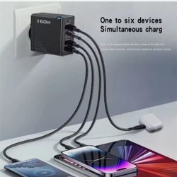 160W Super Fast Charging USB Type C Wall Charger For Samsung Galaxy S25 S24 S23+