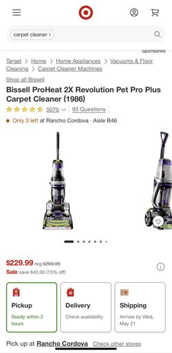 Bissell ProHeat 2X Revolution Pet Pro Plus Carpet Cleaner (1986)