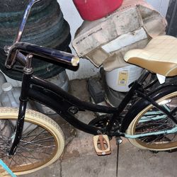 Two Different Bikes Bicycles Red Black Light Blue Tan Brown Silver Low rider California