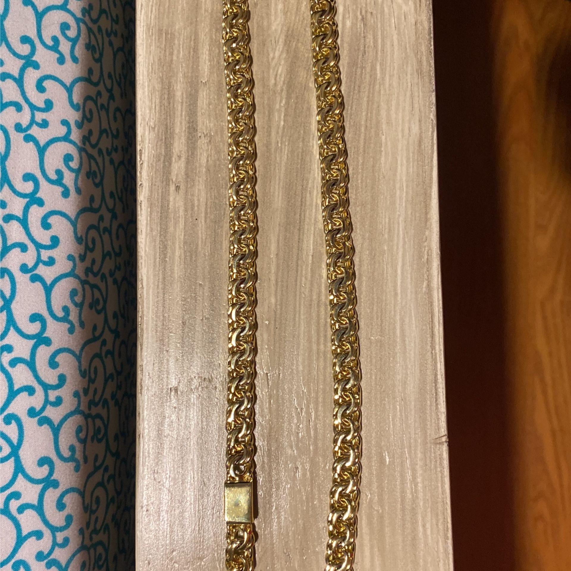 Gold Filled 10 Karat Chino Link With San Judas Pendant 