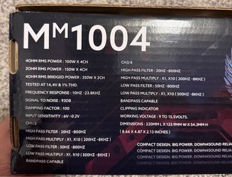 Down4Sound MM1004 (Mini Maxx) 4-Channel Amplifier - Like New