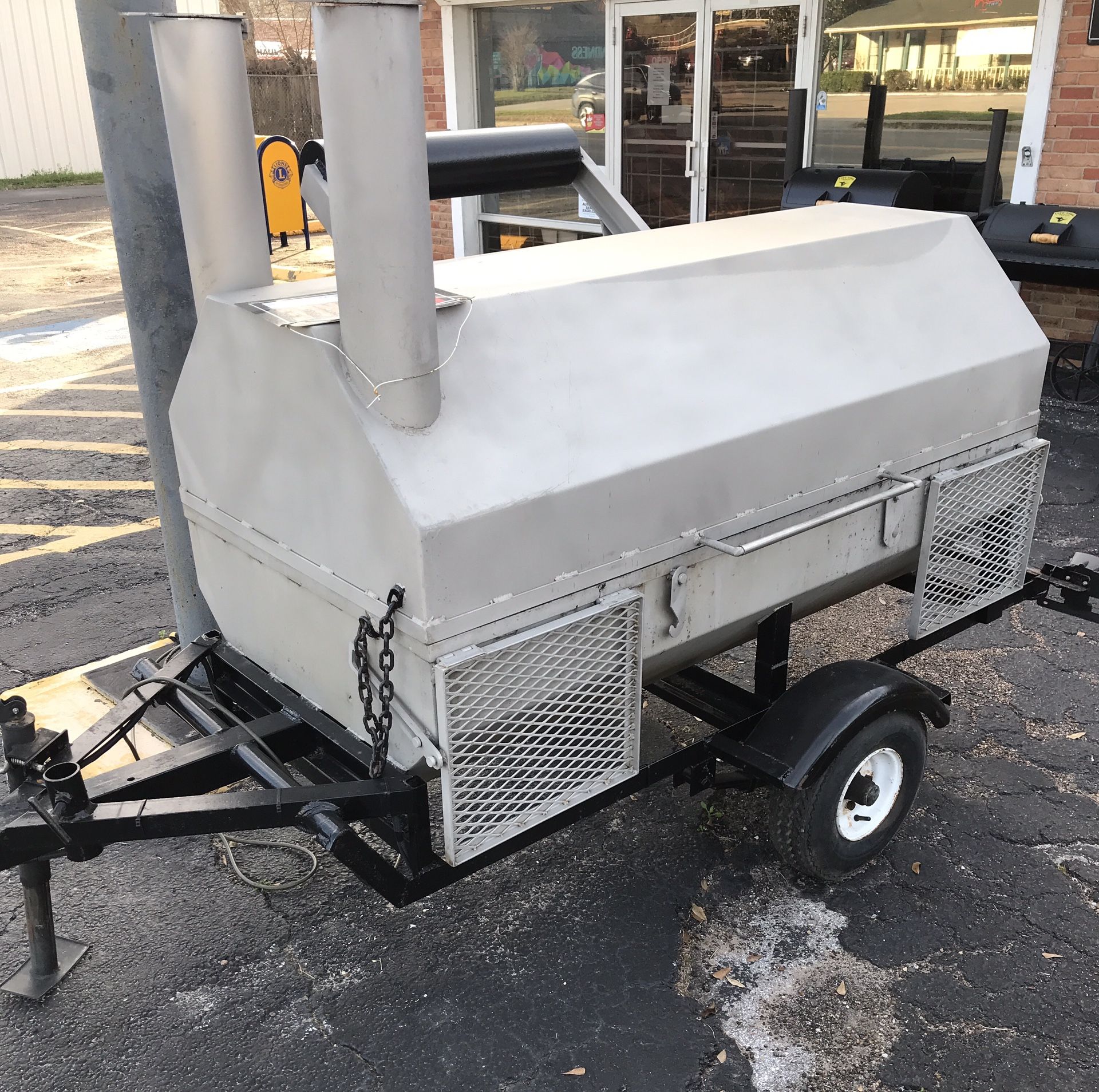 Stainless Steel Trailer Mounted BBQ Grill