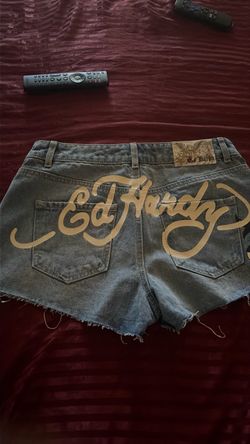 Ed Hardy Denim Cut-Off Shorts