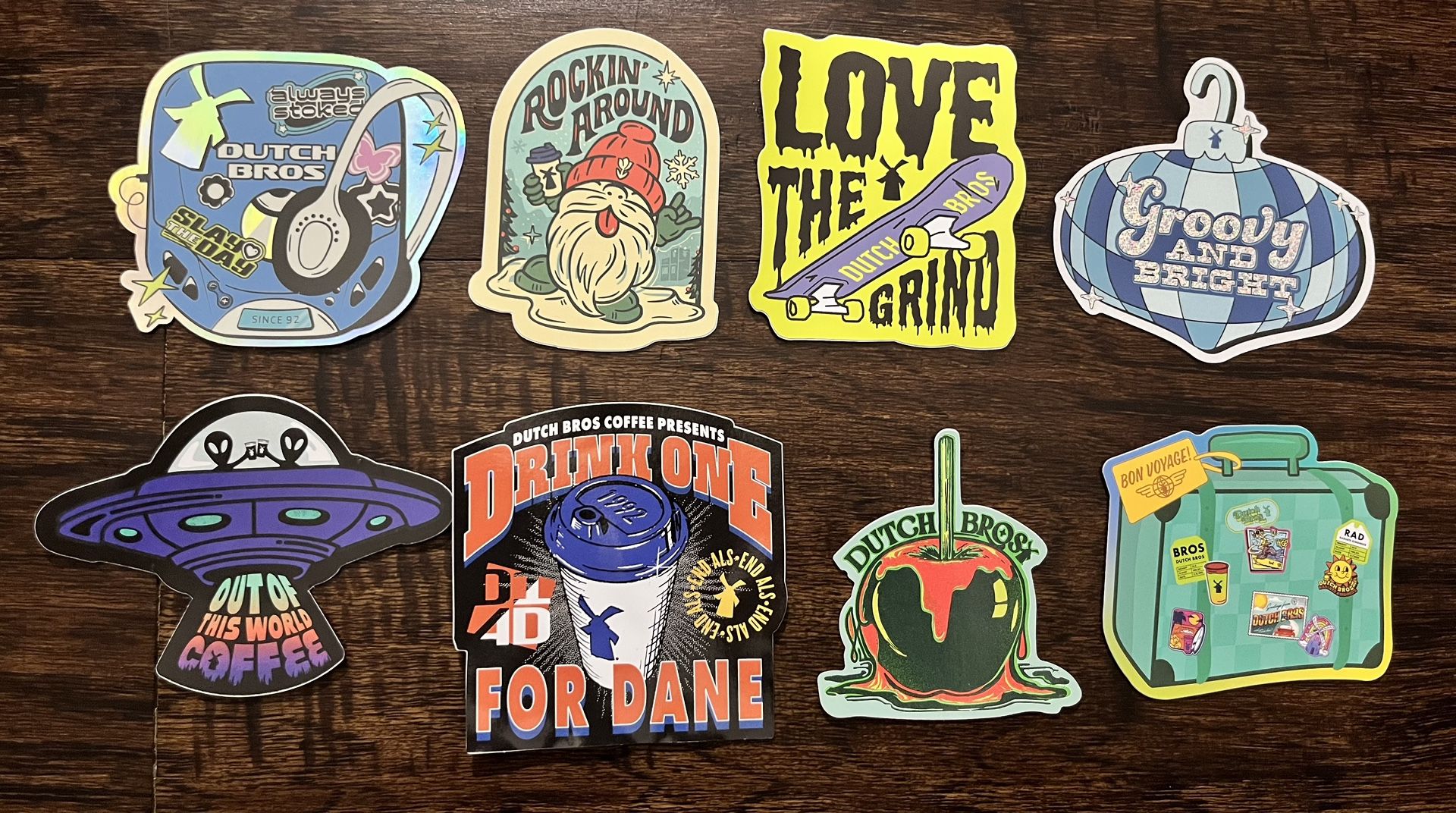 8 For $8 Dutch Bros Stickers