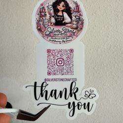 Custom Business Stickers with Your Logo & QR Code