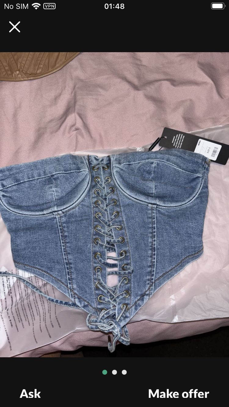 Denim Corset Size Small