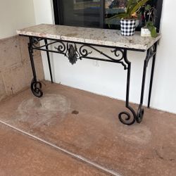 Super Heavy Iron Console And Coffee Table