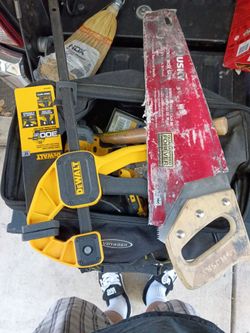 Mixed Hand Tool Lot with Tool Bag