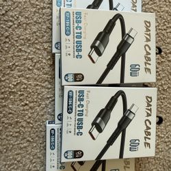 New USB-C to USB-C Fast Charging Cables 60W 100CM