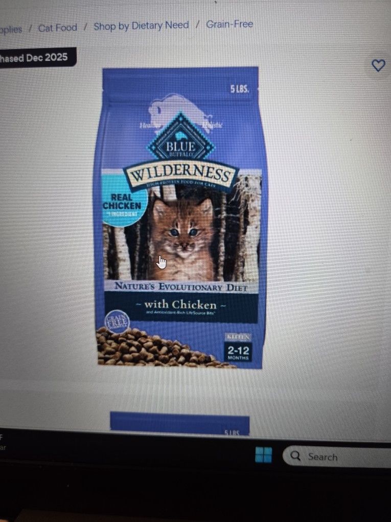 Blue Buffalo Kitten Dry Cat Food 10lb Bag