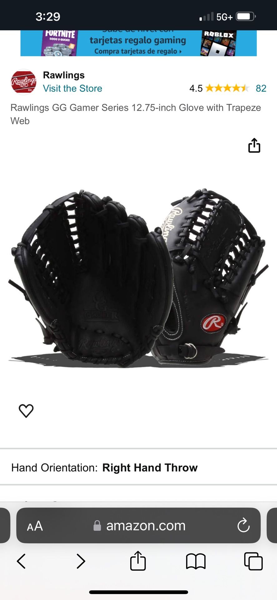 Rawlings GG Gamer Series 12.75-inch Glove