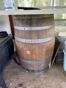 Full-sized Oak Wine Barrel $100