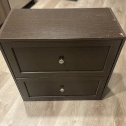 Small Brown Bedside Drawer - 12x24x24 (LxWxH)