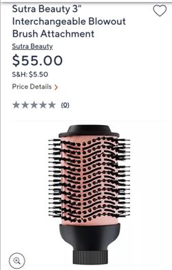 NIB Sutra Beauty 3" Interchangeable Blowout Brush Attachment Head (Retails $55