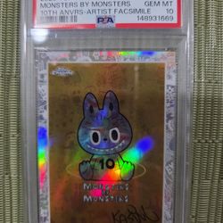 Labubu Monsters by Monsters #4 Auto PSA 10