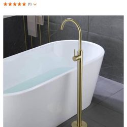 Brand new gold floor mounted bathtub filler faucet
